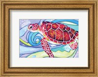 Framed Surfin' Turtle