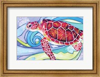 Framed Surfin' Turtle