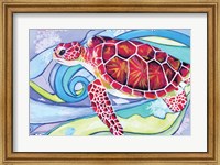 Framed Surfin' Turtle