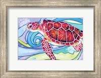 Framed Surfin' Turtle