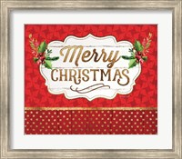 Framed Merry Christmas - Red