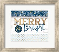 Framed Merry & Bright Blue