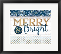 Framed Merry & Bright Blue
