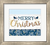 Framed Merry Christmas Blue