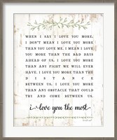 Framed I Love You More