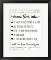 Framed Dance Floor Rules