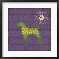 Framed Brave Dog