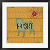Framed Frisky Dog