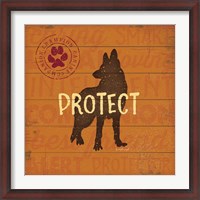Framed Protect Dog