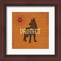 Framed Protect Dog