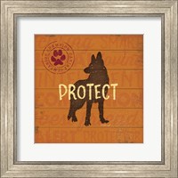 Framed Protect Dog