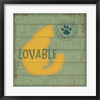 Framed Loveable Cat