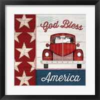 Framed 'God Bless America' border=