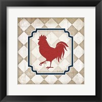 Red White and Blue Rooster XI Framed Print