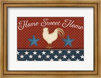 Framed Red White and Blue Rooster III