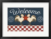 Red White and Blue Rooster II Framed Print