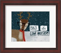 Framed Cold Hipster Reindeer