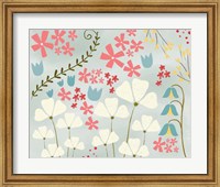Framed Pastel Flowers