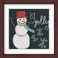 Framed Jolly Snowman