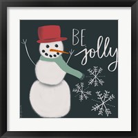 Framed 'Jolly Snowman' border=