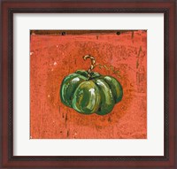 Framed Green Pumpkin