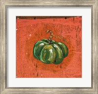 Framed Green Pumpkin