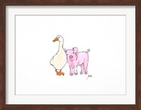 Framed Duck and Pig