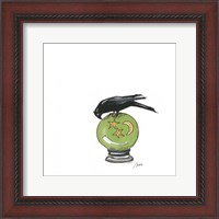 Framed Crystal Ball Raven