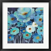 Indigo Flowers II Framed Print