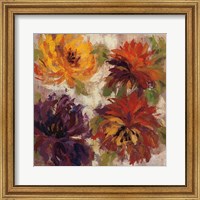 Framed Fiery Dahlias I