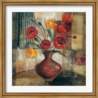 Framed Poppies in a Copper Vase I