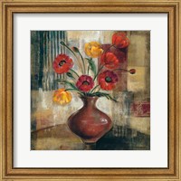 Framed Poppies in a Copper Vase I