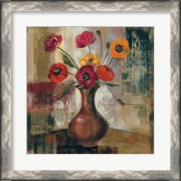 Framed 'Poppies in a Copper Vase II' border=