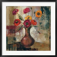 Framed Poppies in a Copper Vase II