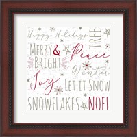 Framed Merry & Bright Red