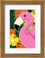 Framed Tropical Flamingo