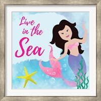 Framed Live in the Sea - Mermaid