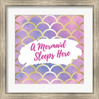 Framed Mermaid Sleeps Here