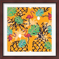 Framed Tropical Pineapple Pattern