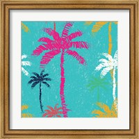 Framed Tropical Palm Tree Pattern