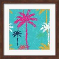 Framed Tropical Palm Tree Pattern