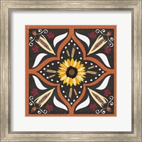 Framed Autumn Harvest Sunflower