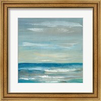 Framed 'Early Morning Waves II' border=