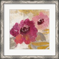 Framed 'Elegant Fresco Floral Gold Flower II' border=