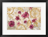 Framed Elegant Fresco Floral