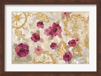 Framed Elegant Fresco Floral