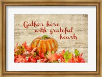 Framed Gather with Thankful Hearts