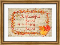 Framed Thankful Happy Heart