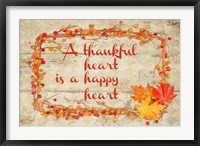 Framed Thankful Happy Heart