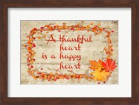 Framed Thankful Happy Heart